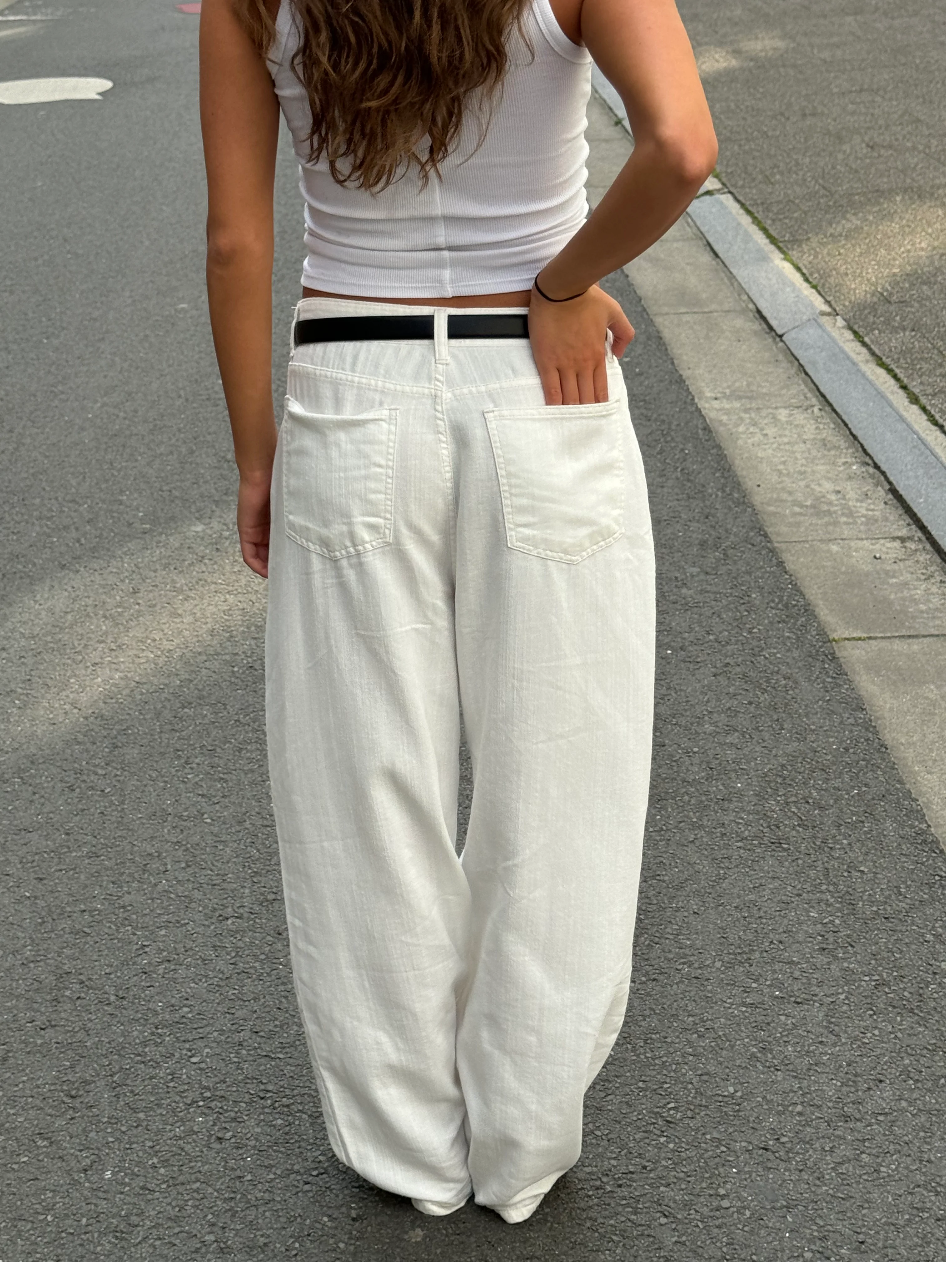 Baggy Wide Leg Pants White - Image 13