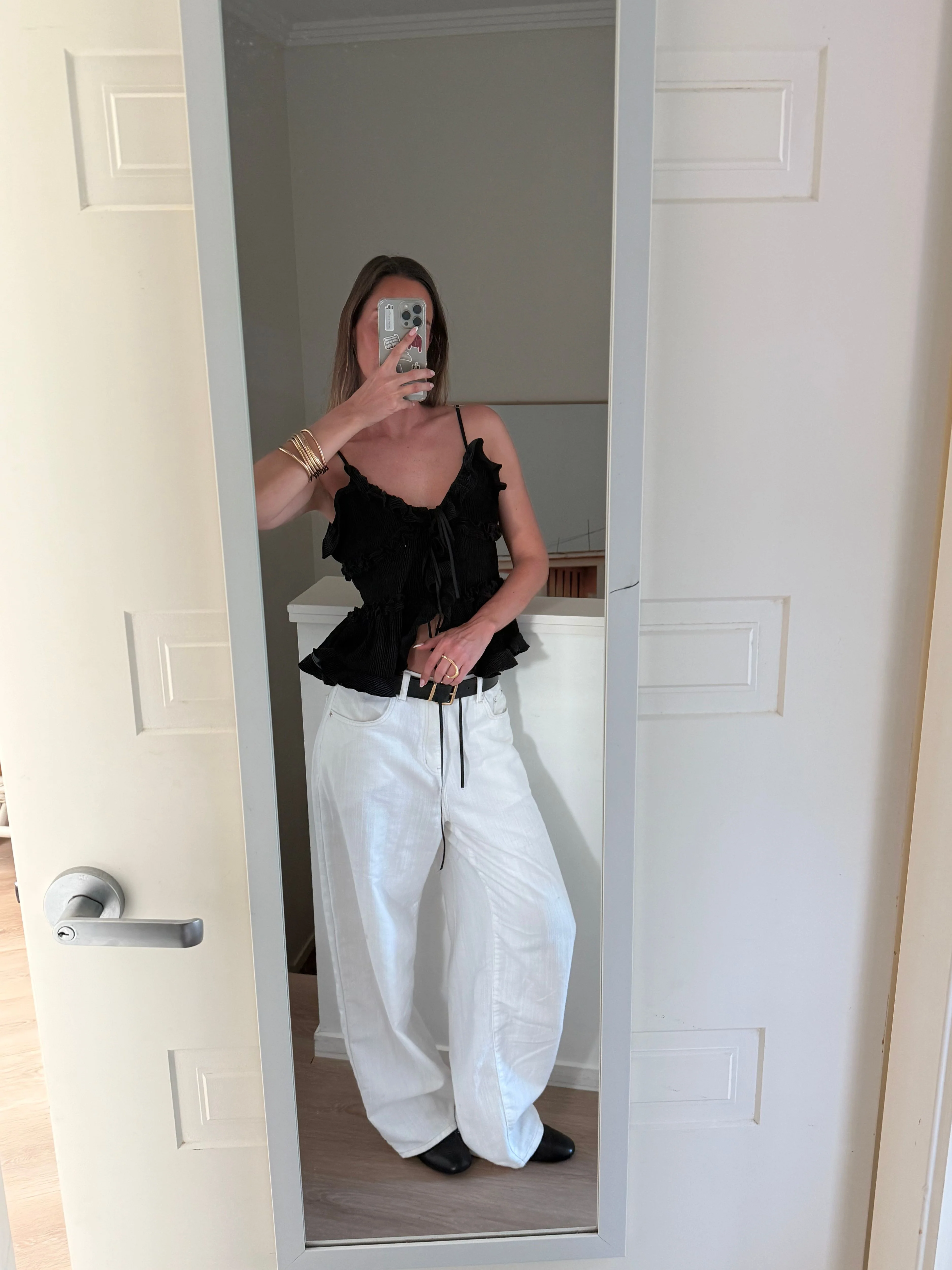 Baggy Wide Leg Pants White - Image 14