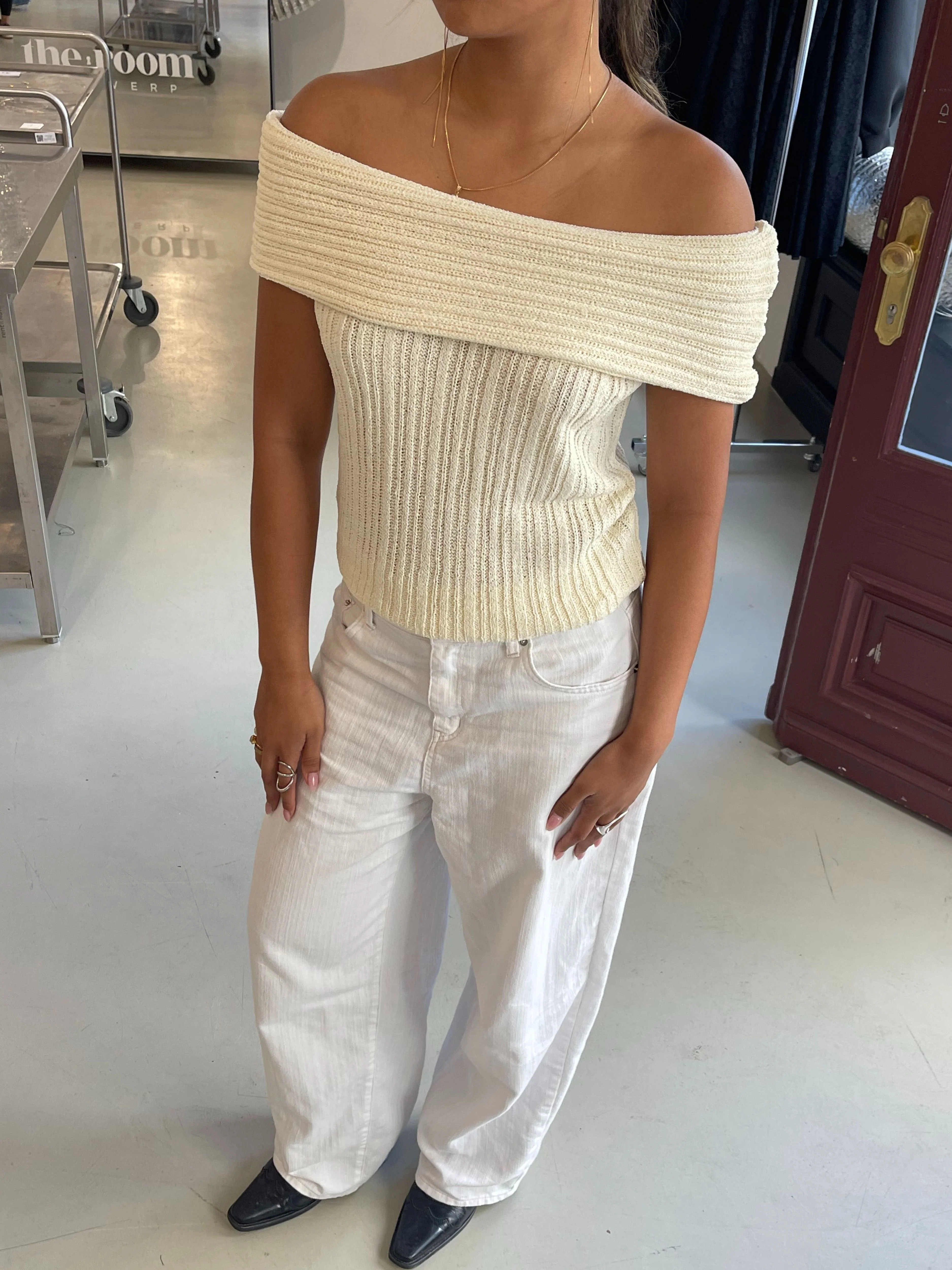 Baggy Wide Leg Pants White - Image 15