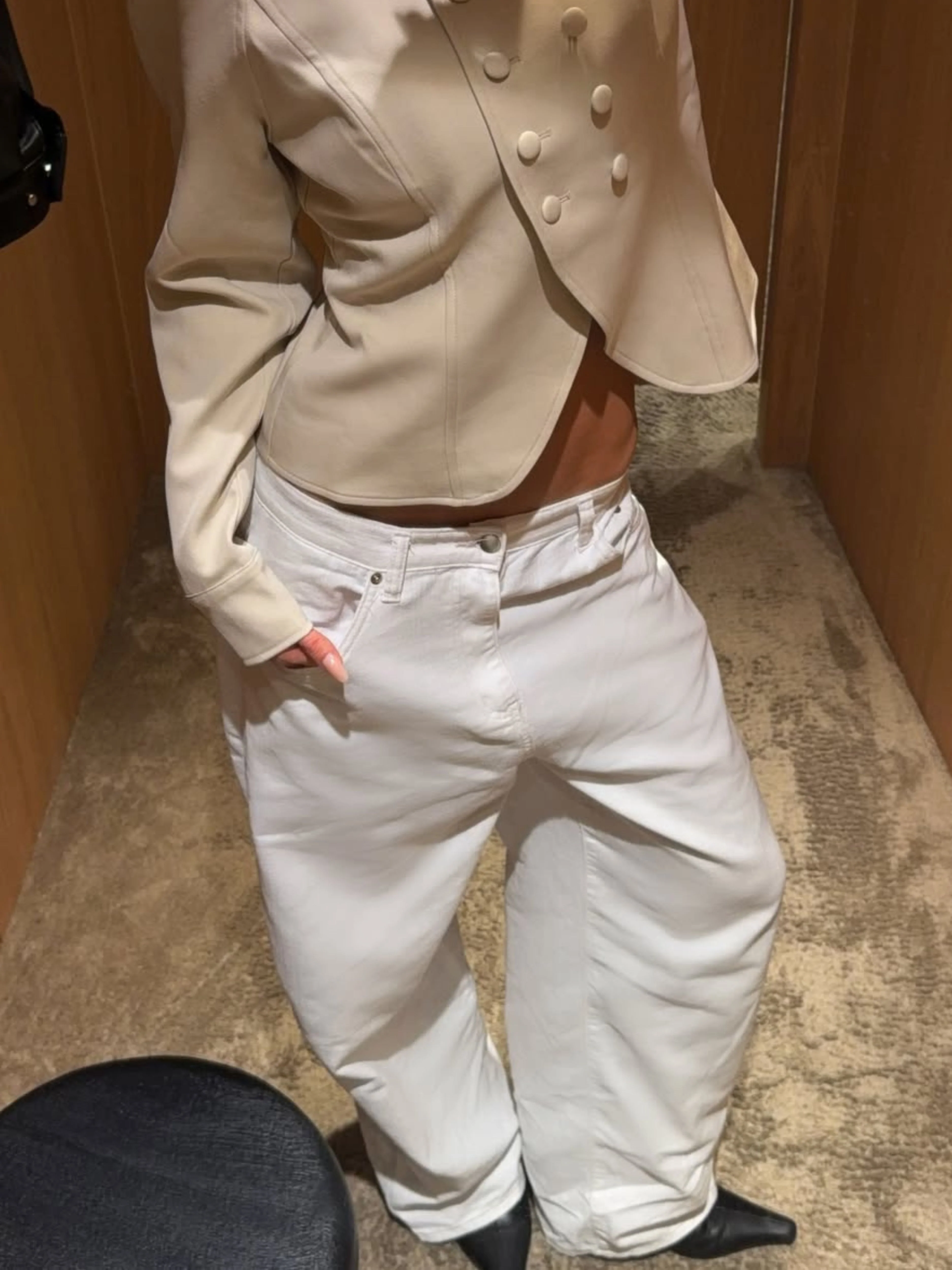 Baggy Wide Leg Pants White - Image 19