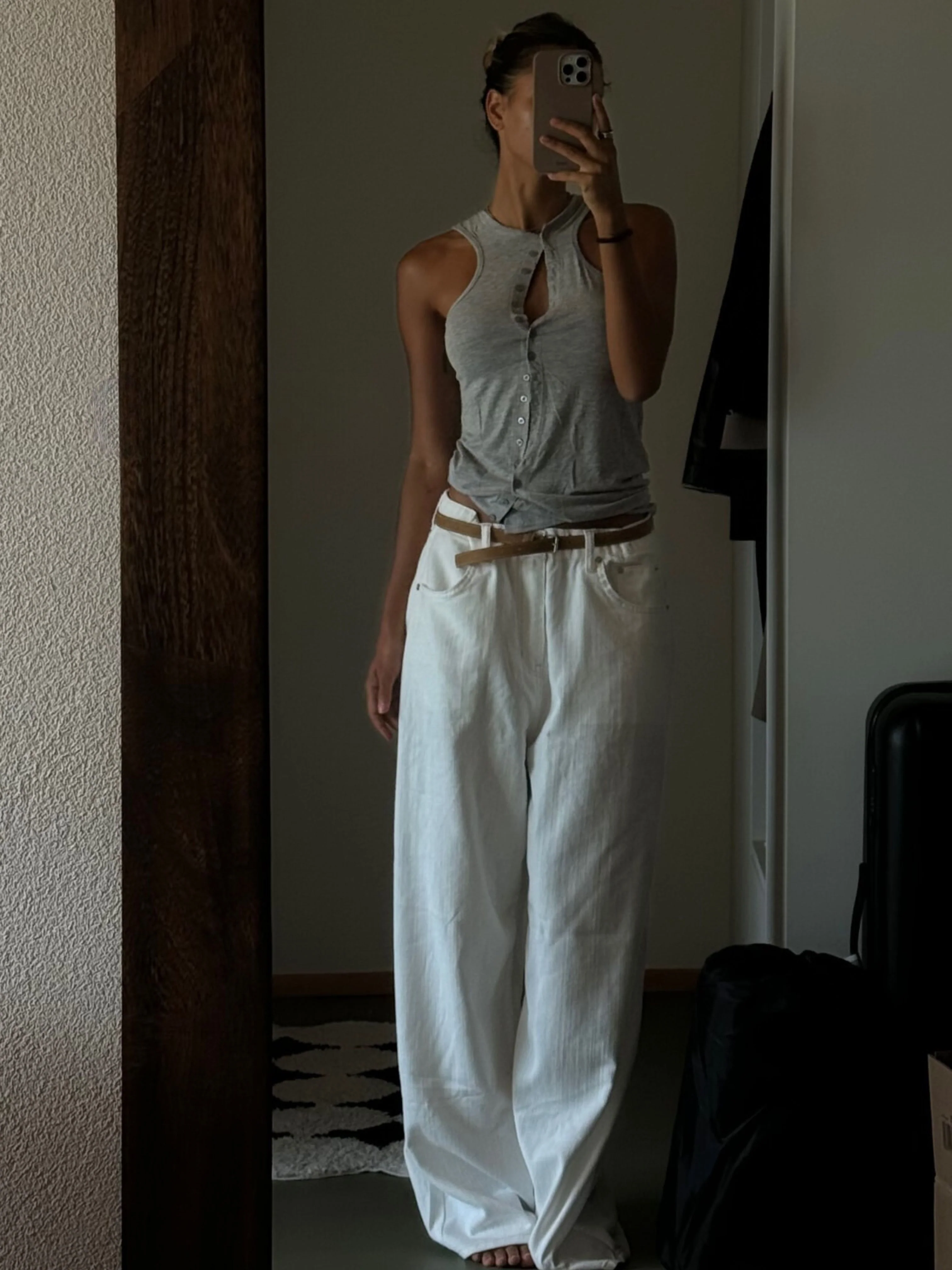 Baggy Wide Leg Pants White - Image 4