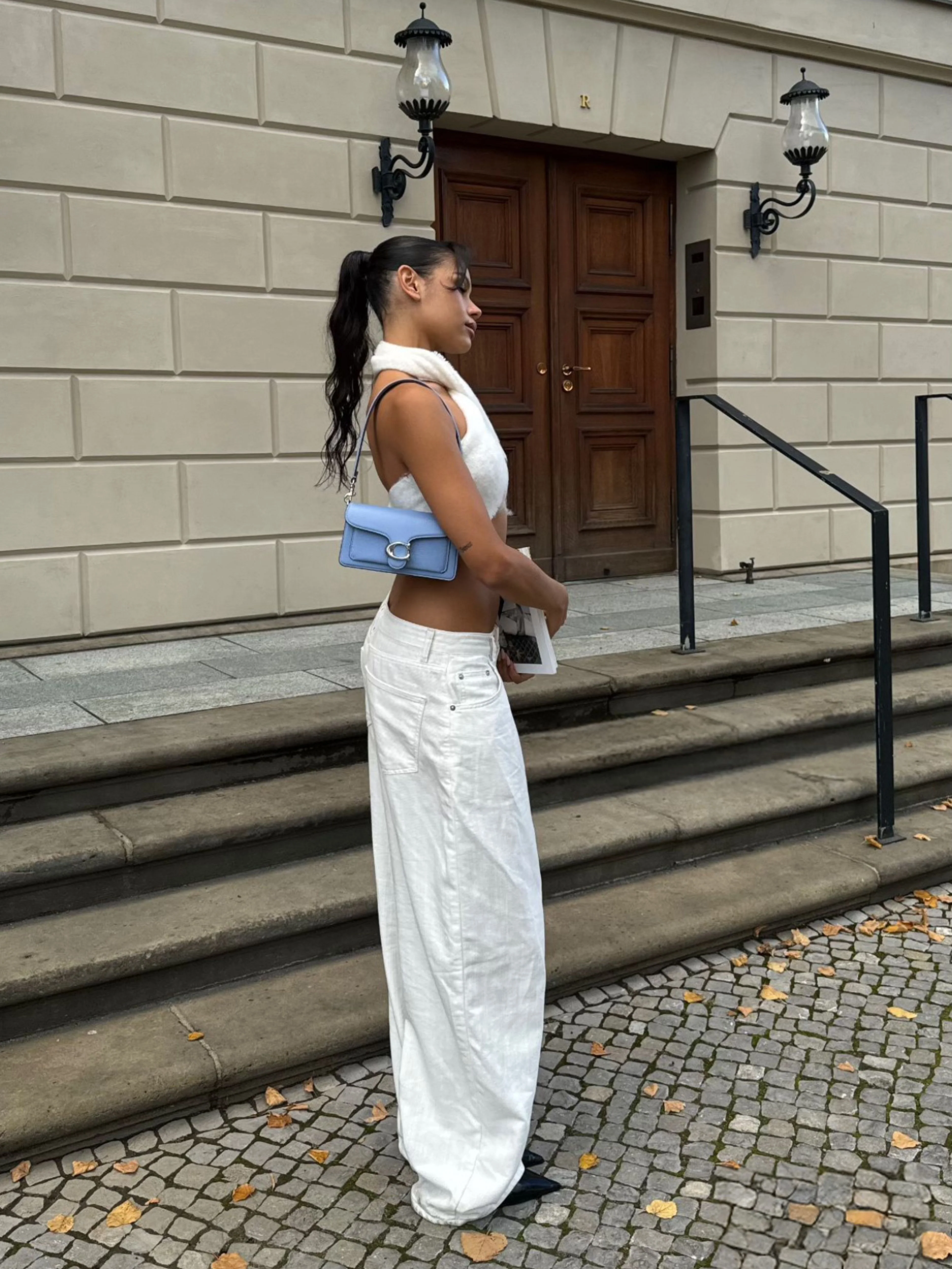 Baggy Wide Leg Pants White - Image 7