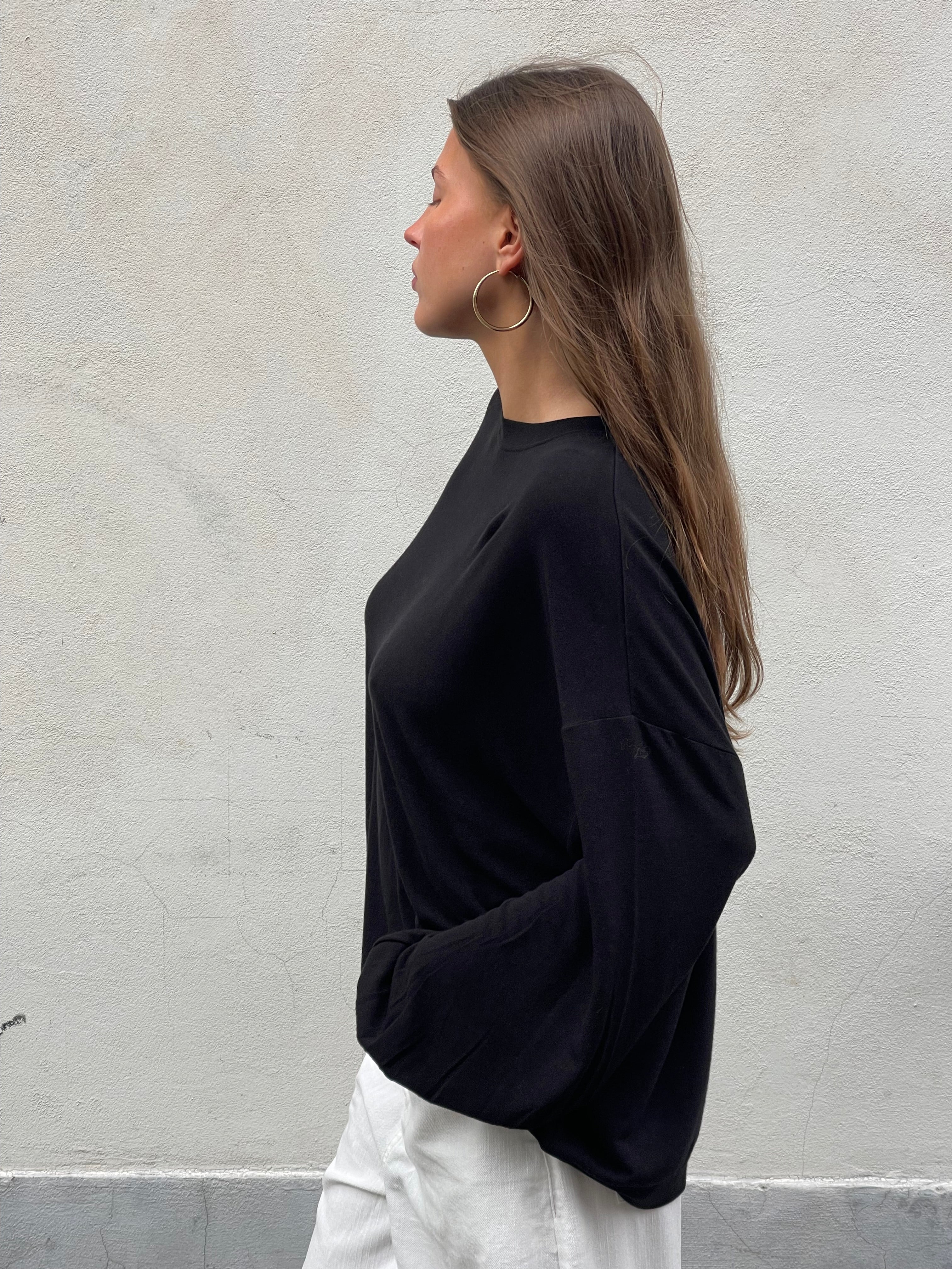 Basic Long Sleeve Tee Black - Image 7