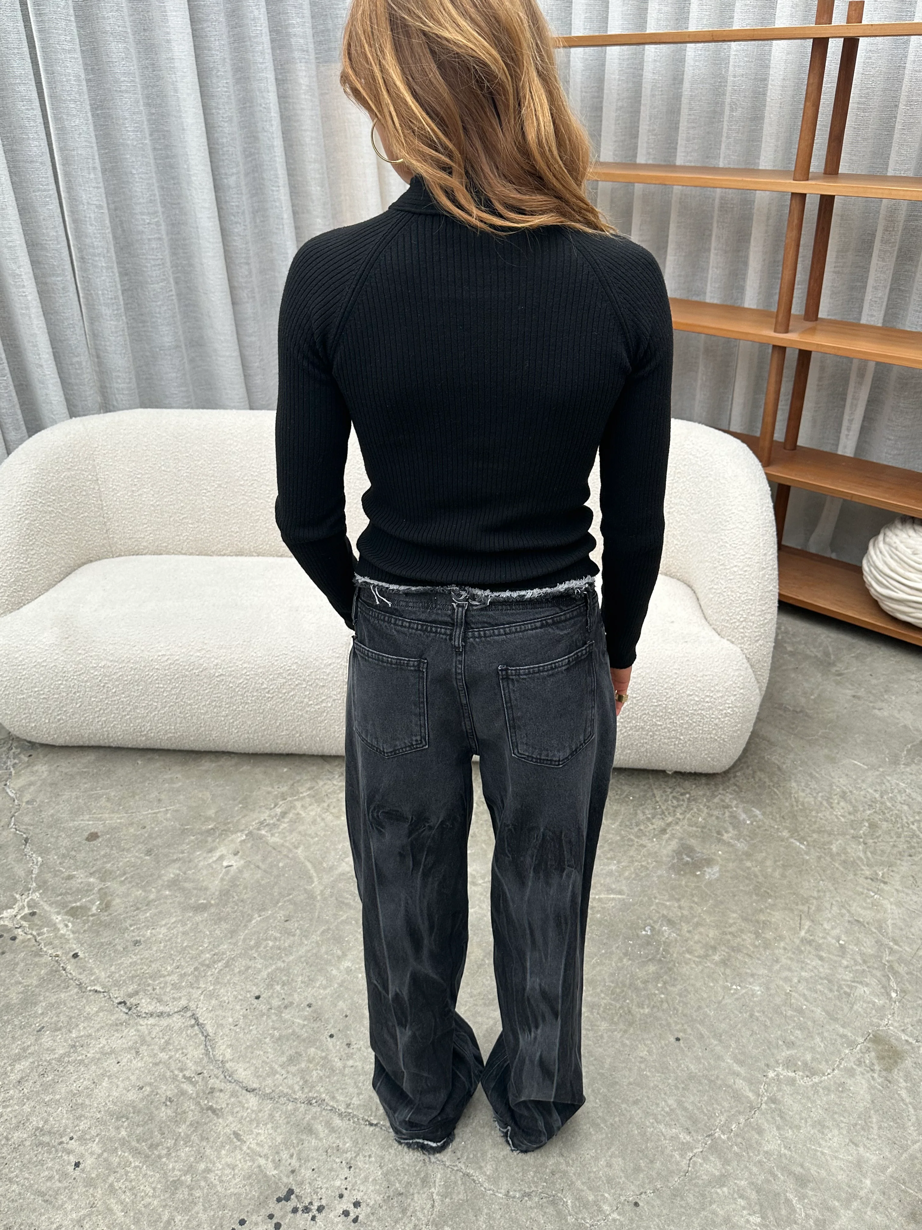 Cut Out Halter Neck Top Black - Image 7