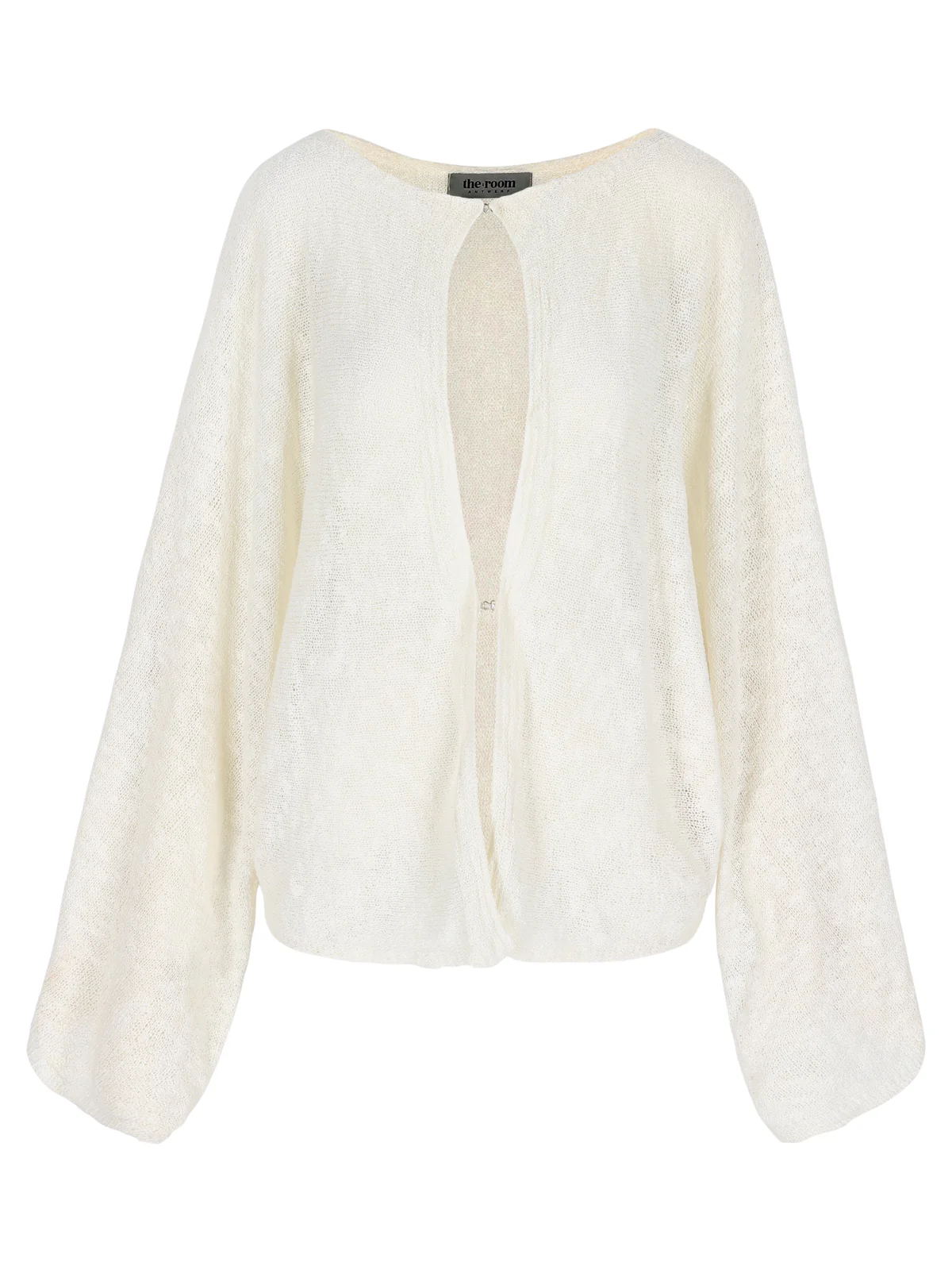 Cloud Knitted Open Style Cardigan Cream - Image 15