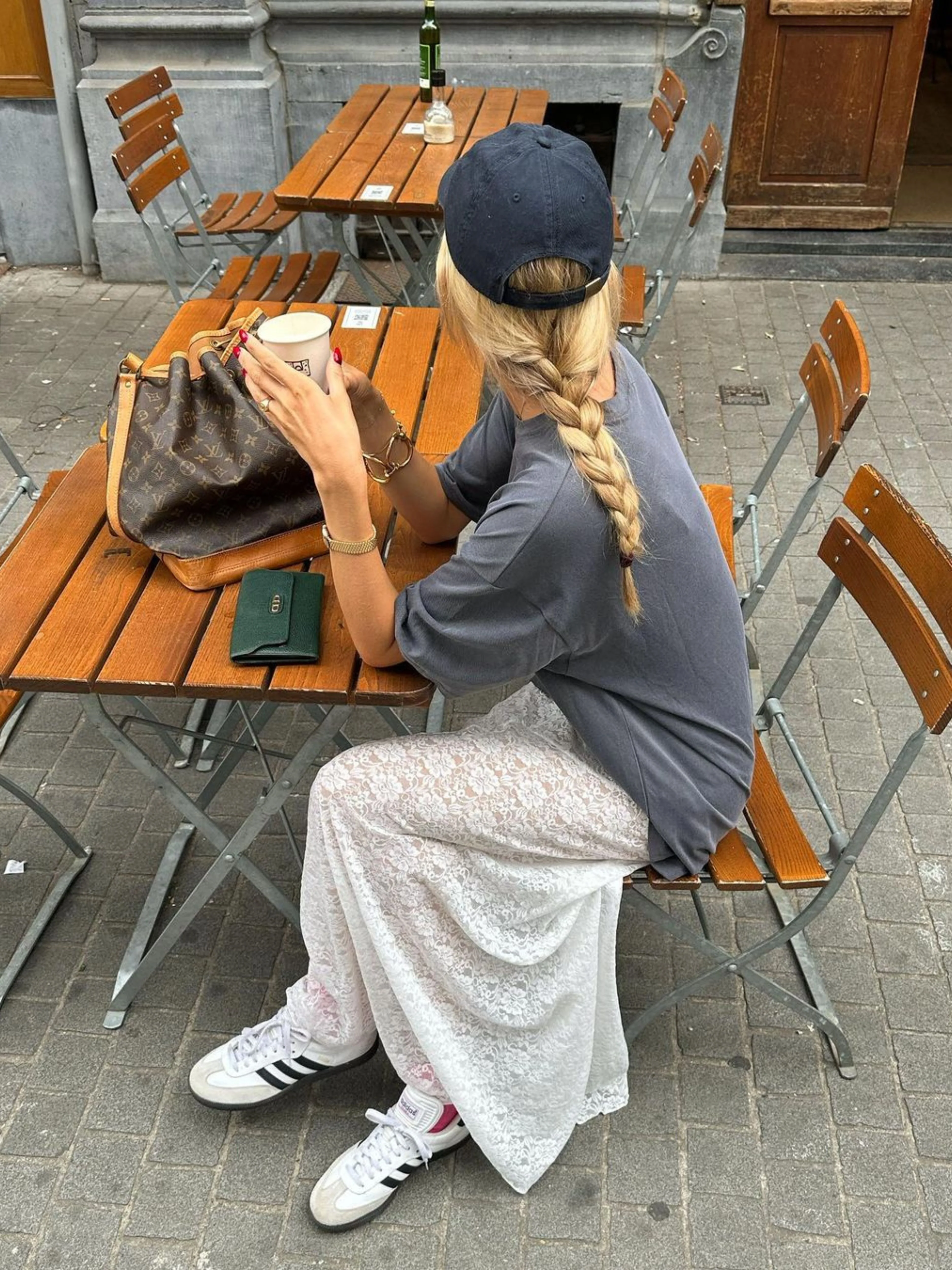 Long Lace Skirt White - Image 10