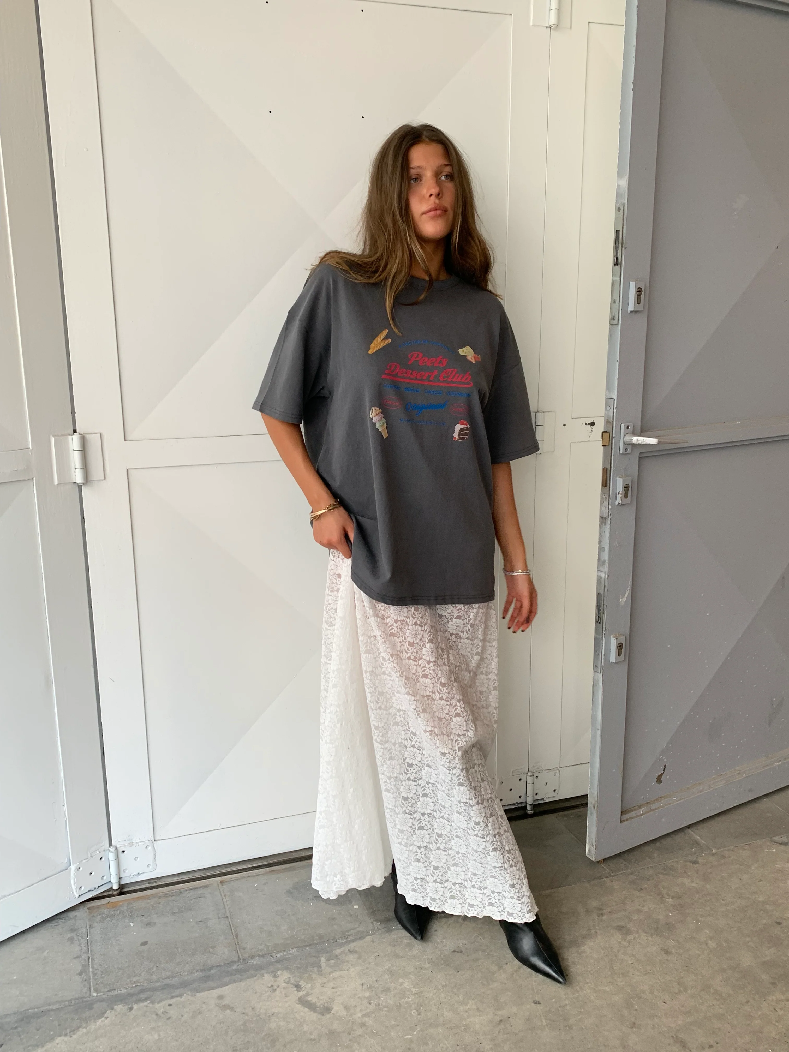 Long Lace Skirt White - Image 15