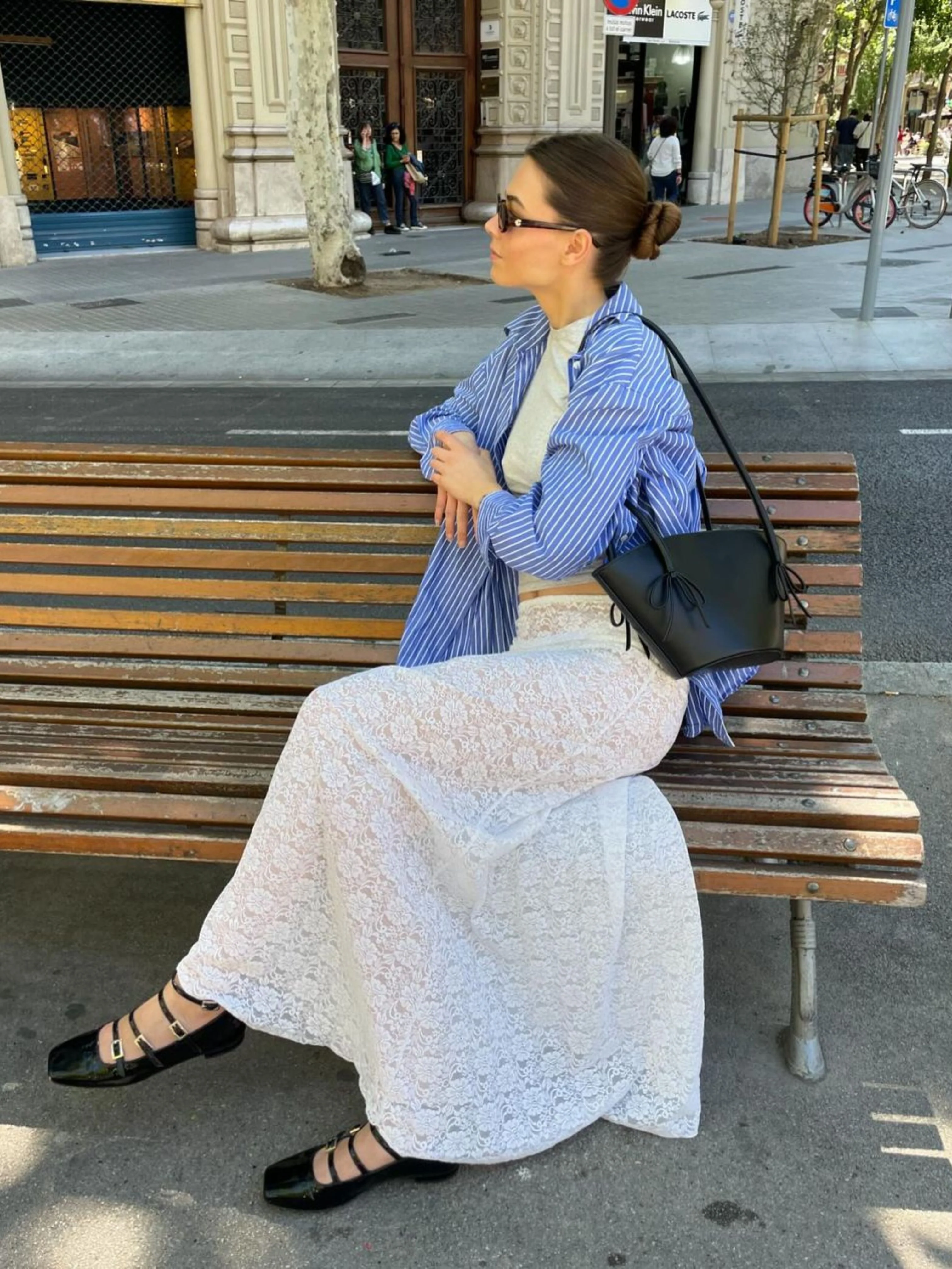 Long Lace Skirt White - Image 6