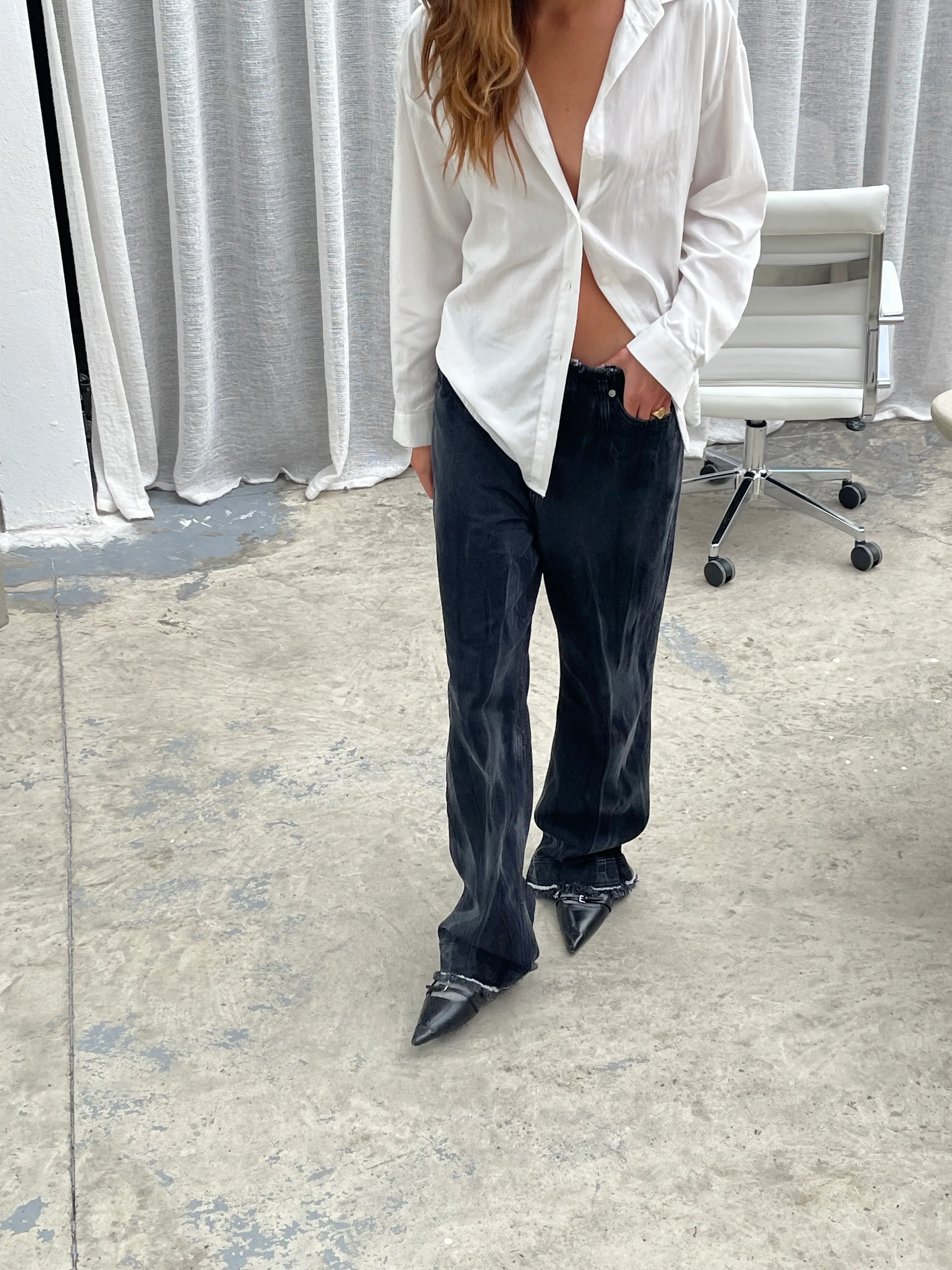 Low Rise Jeans Faded Black - Image 8