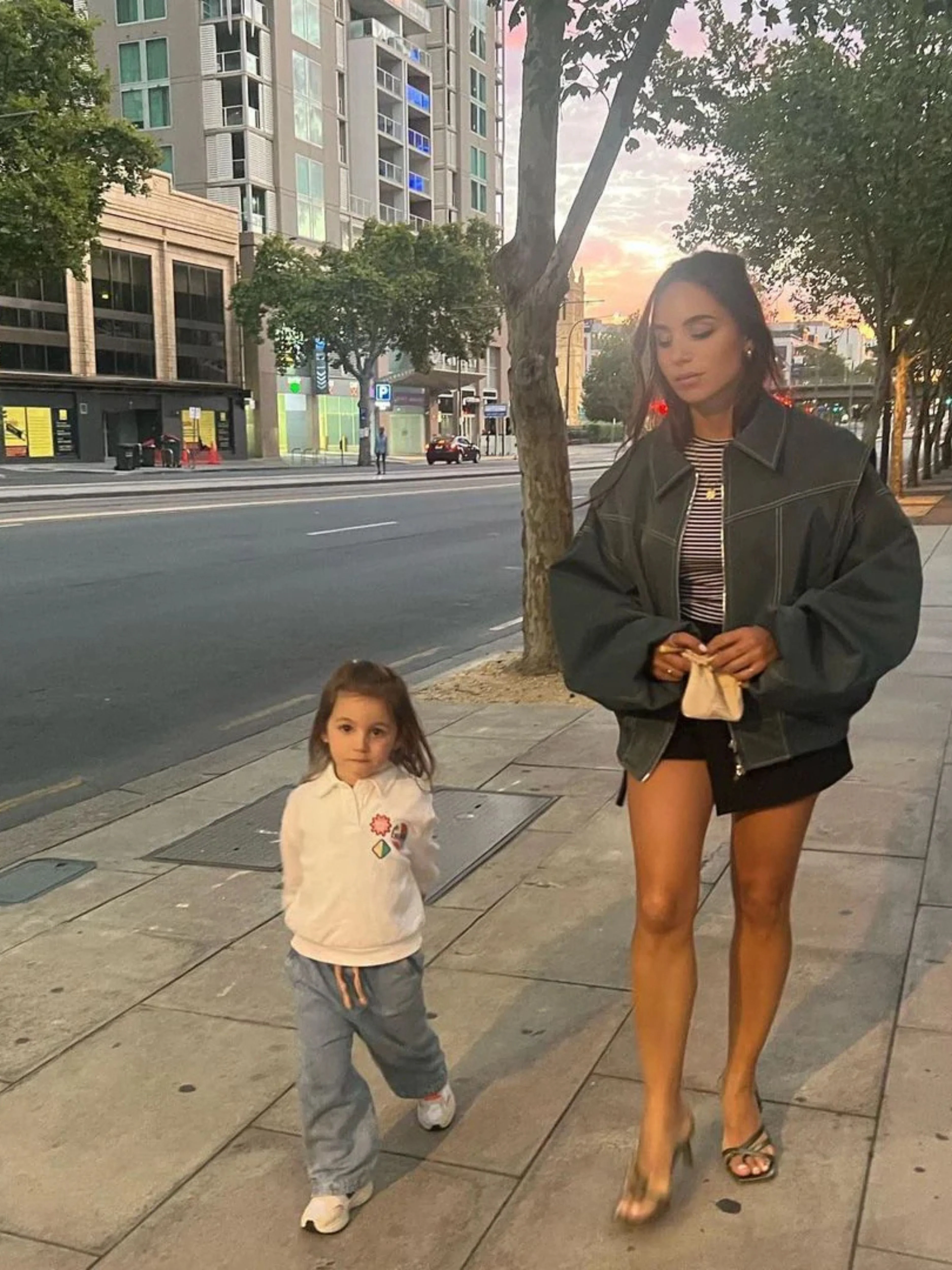 Oversized Contrast Stitch Jacket Deep Green - Image 9