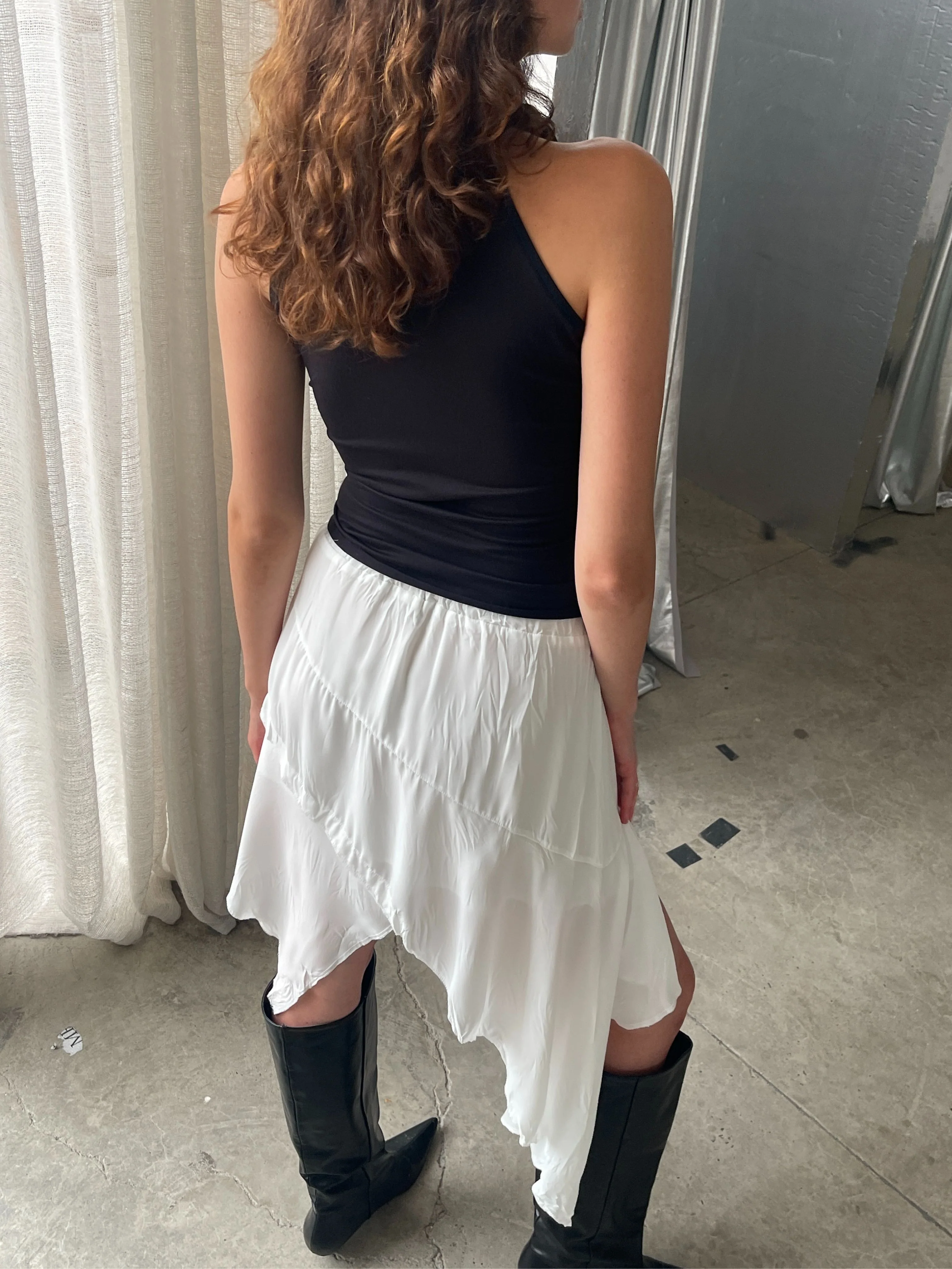 Scarf Detail Sleeveless Top Black - Image 8