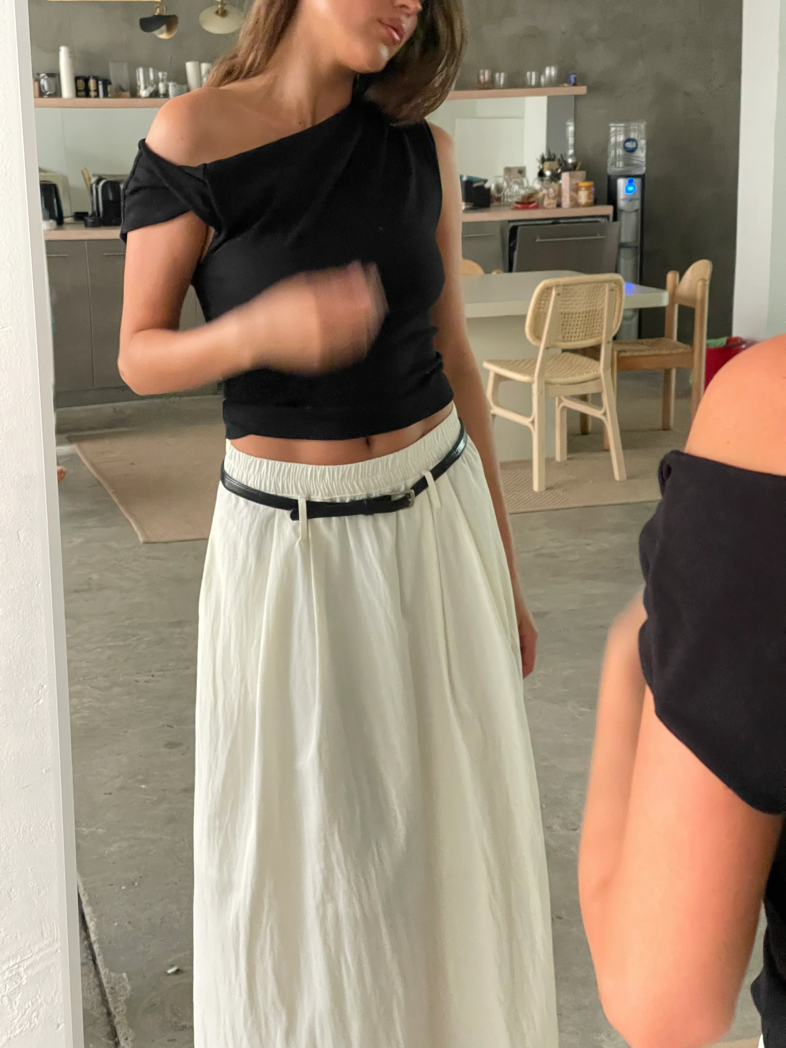 Twisted Draped Top Black - Image 3