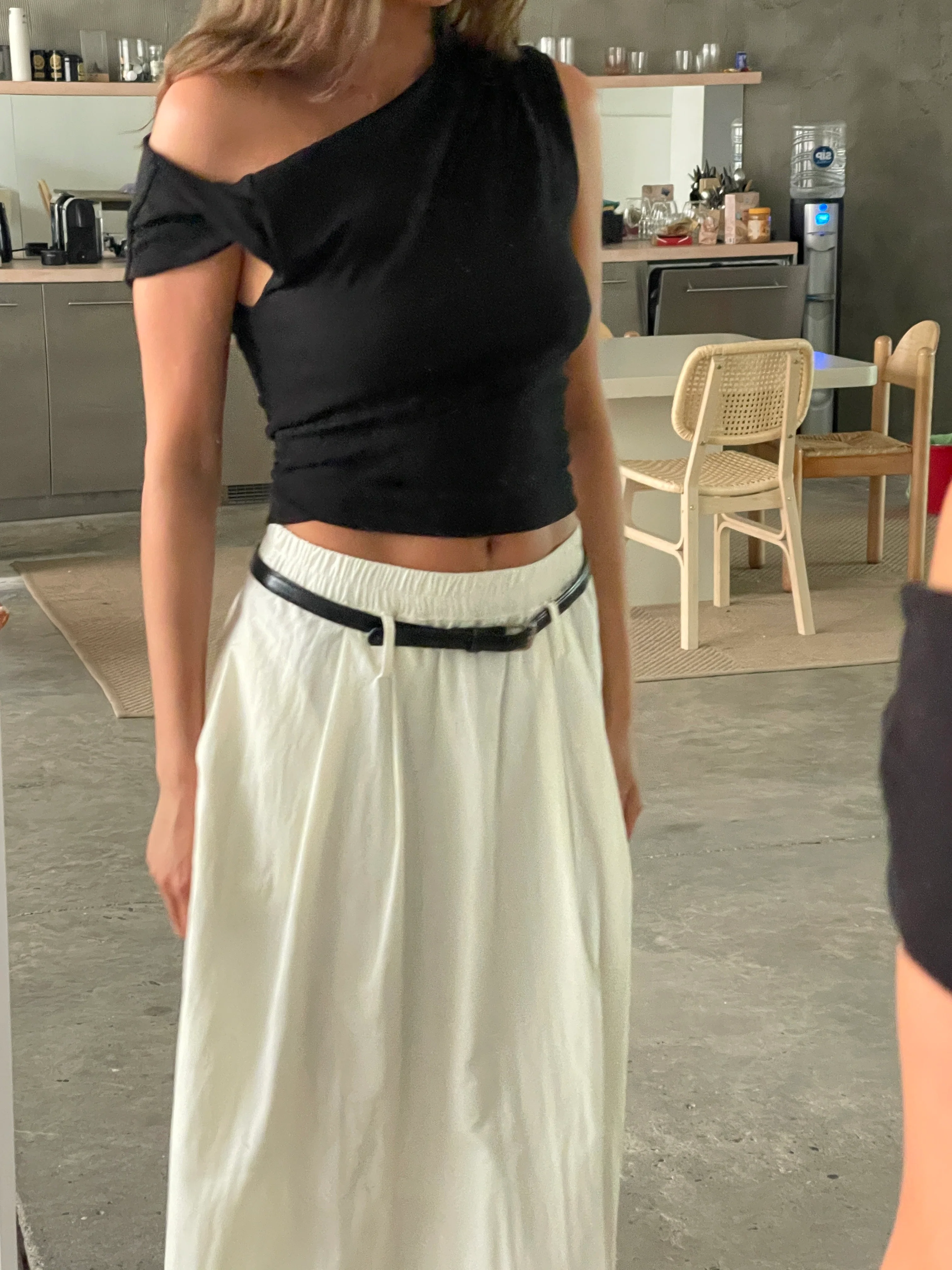 Twisted Draped Top Black - Image 8