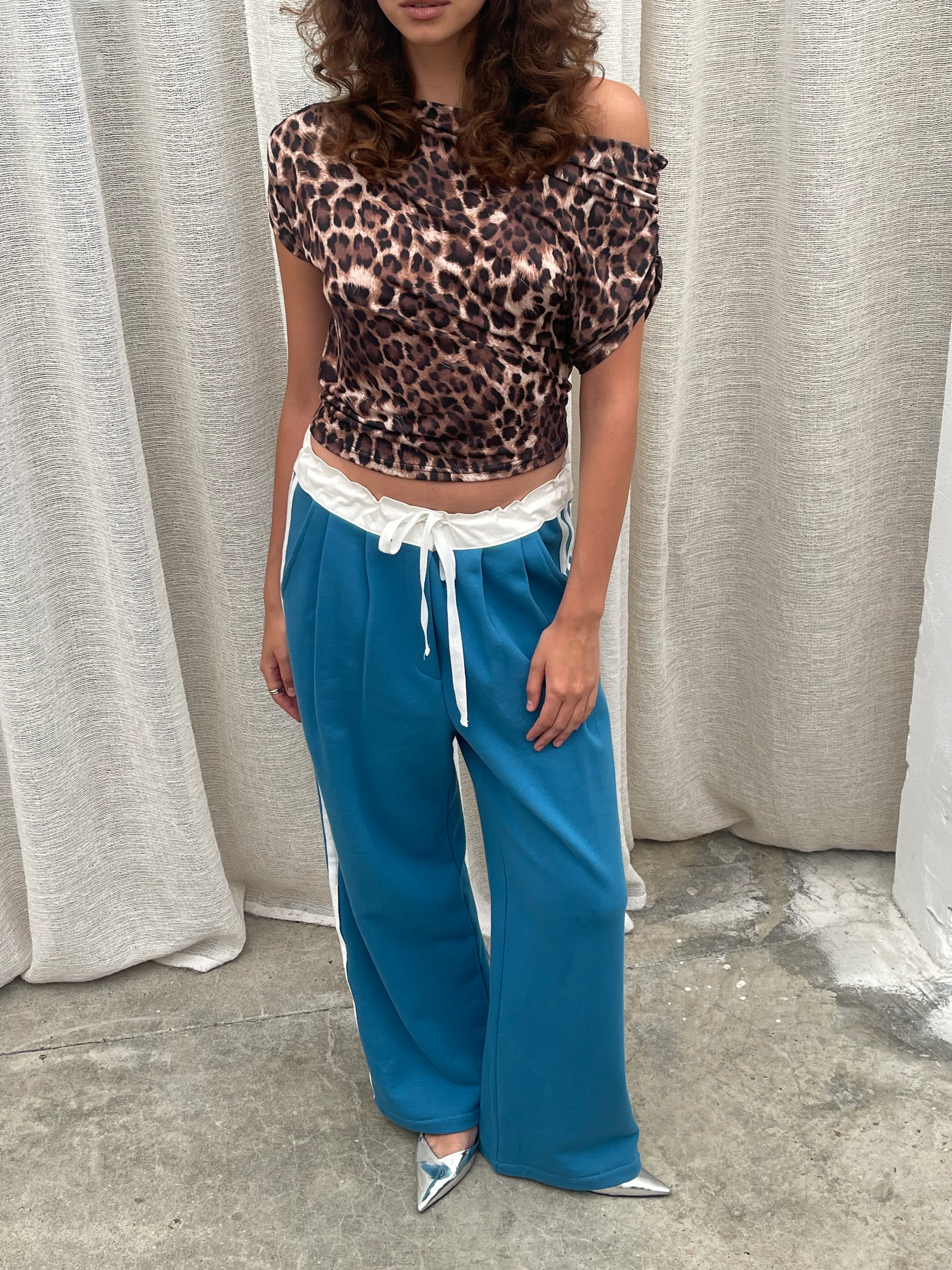 Two Striped Boxer Pants Blue - Image 3