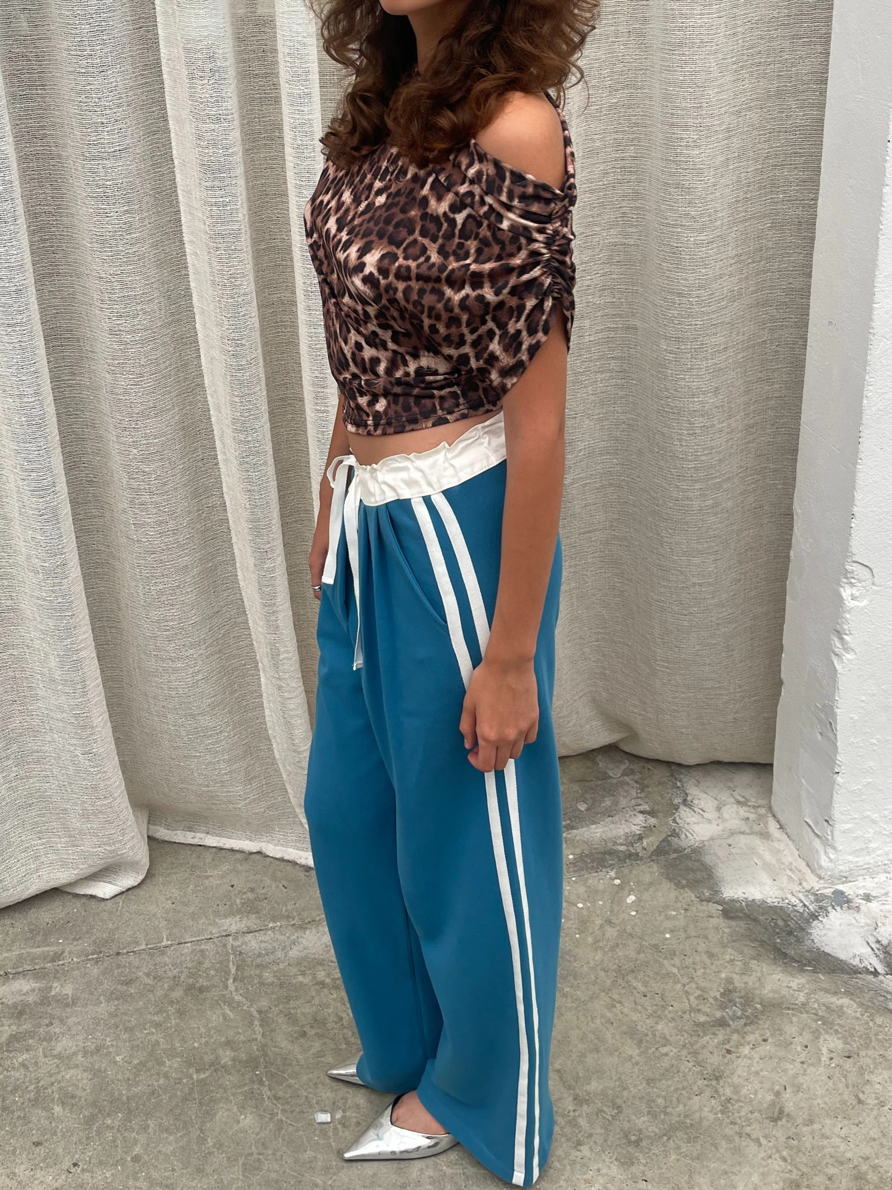 Two Striped Boxer Pants Blue - Image 4