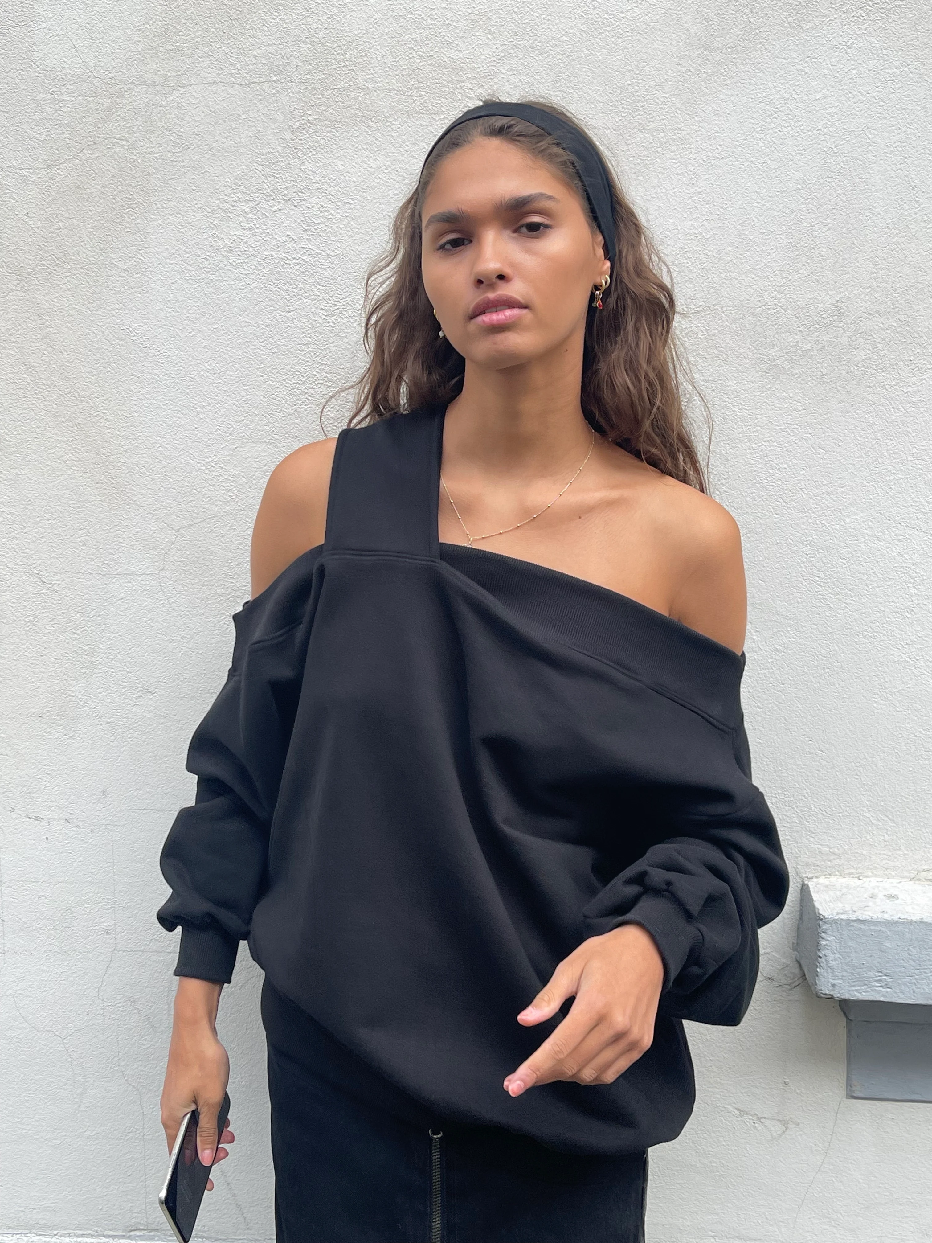 Unbalanced Sweater Black - Image 6