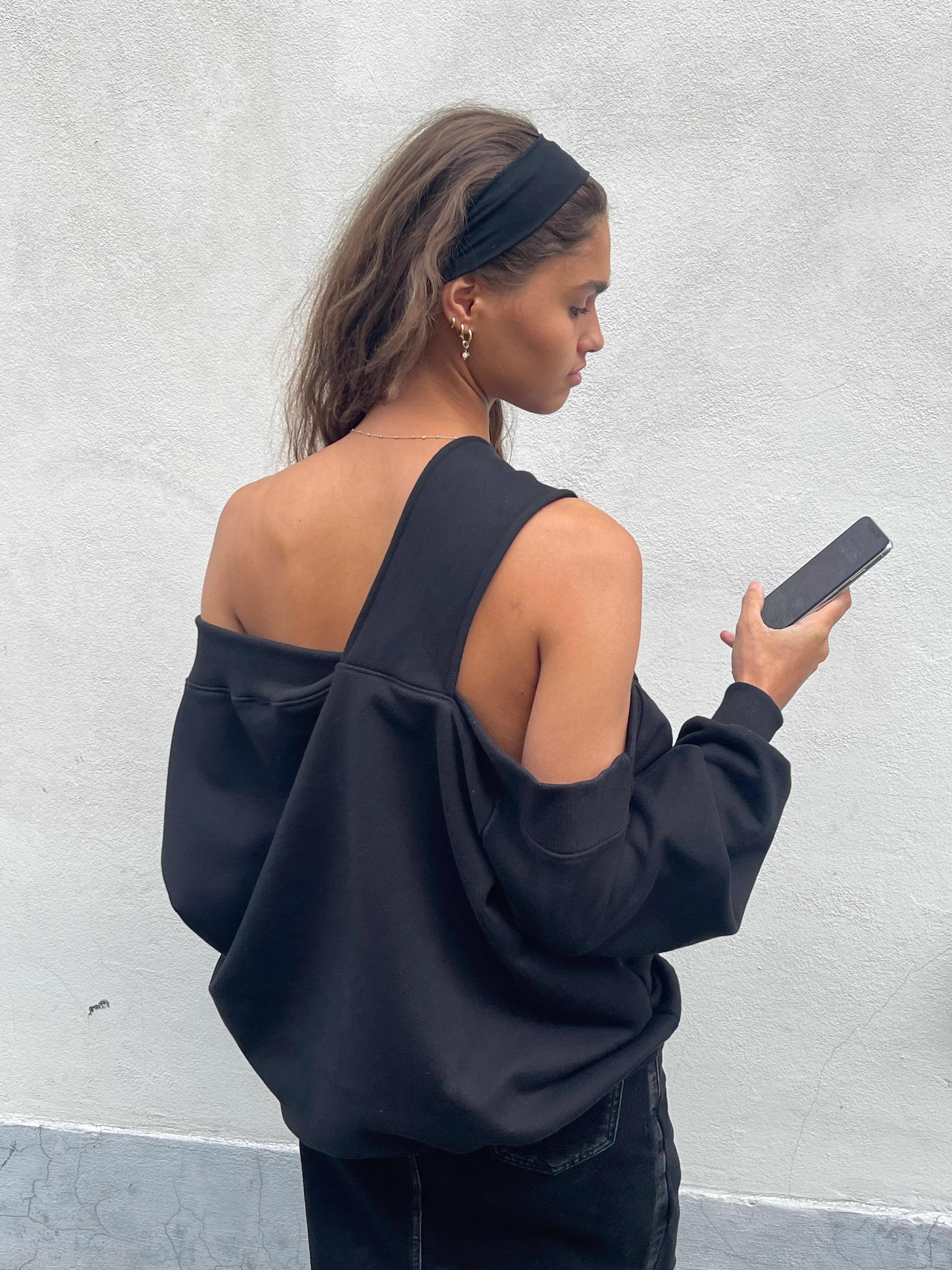 Unbalanced Sweater Black - Image 7